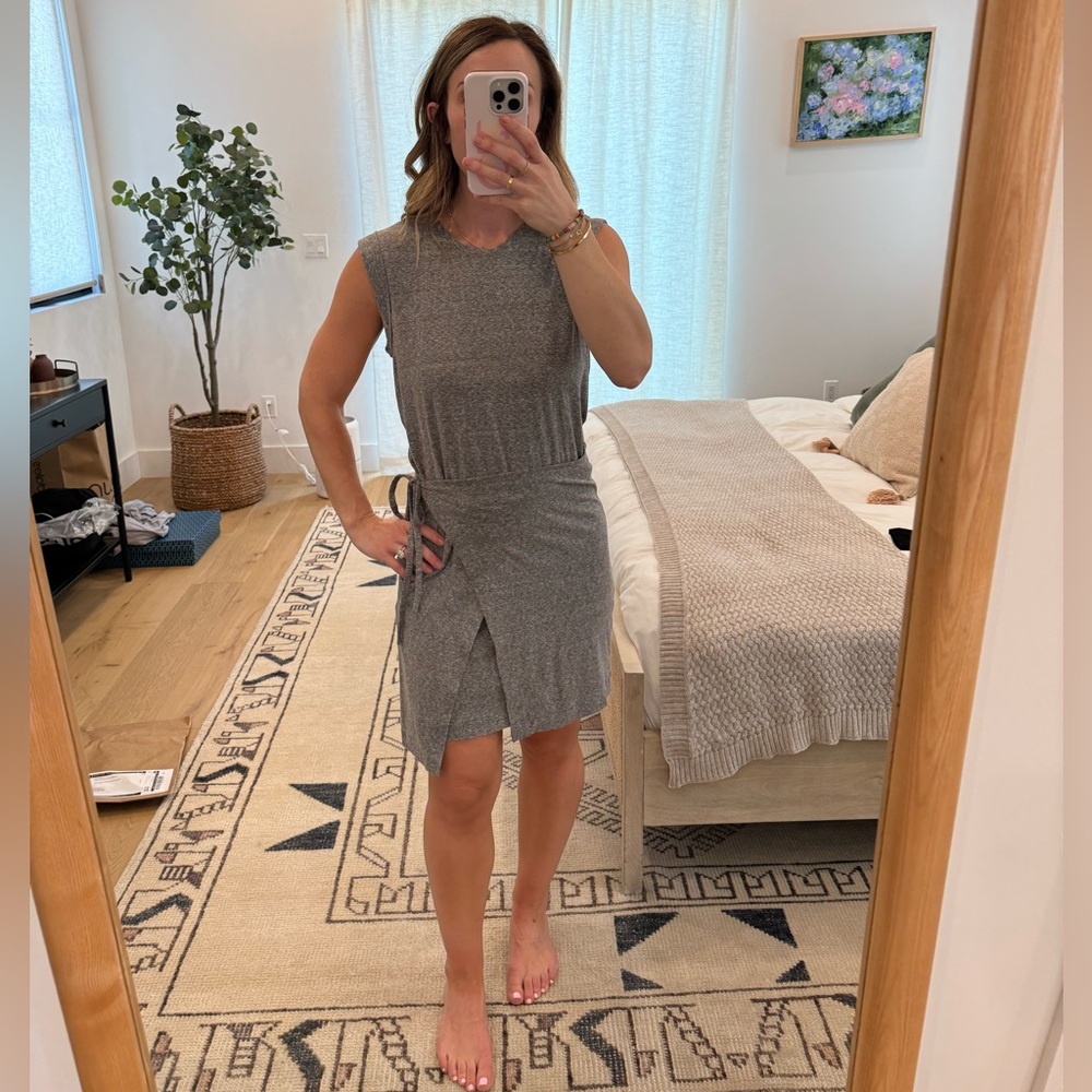 Club Monaco Gray Sleeveless Sheath Mini Dress